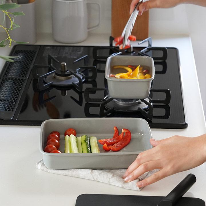 野田琺瑯（noda horo） 保存容器 ホーロー ＋Gray プラスグレイ 保存