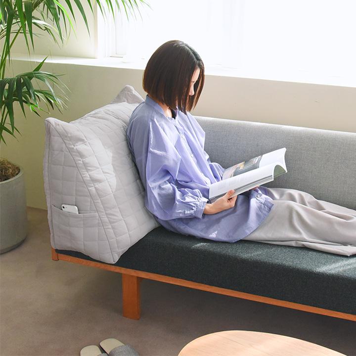 【予約商品】ひんやり ドライコットン 掛け 布団収納ケース トライアングル型 ロング型 布団収納袋 クッション 接触冷感 bon moment ボンモマン | bon moment | 01