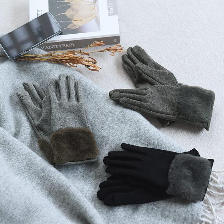 Agreable（アグレアーブル） 手袋 防寒 レディース スマホ グローブ 裏