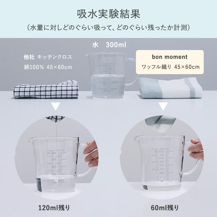 bon moment（ボンモマン） 3枚SET 特別PRICE 布巾 ふきん 綿 ワッフル