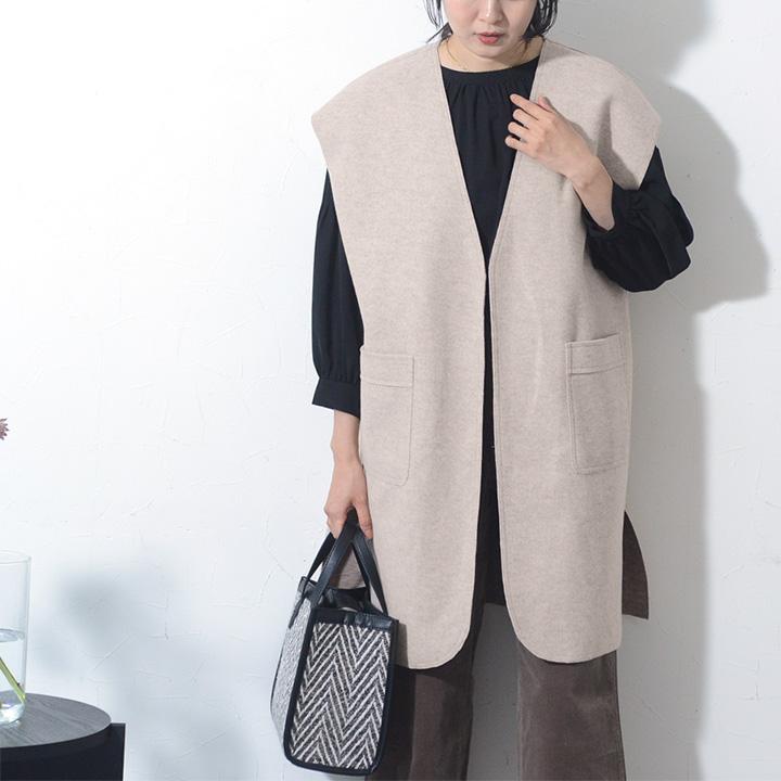 Agreable（アグレアーブル） ジレ ロングジレレディース 秋冬 さっと