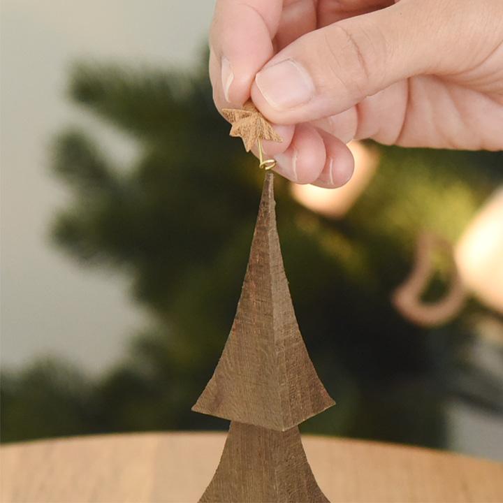 4段 クリスマスツリー 卓上 おしゃれ ハシゴクリスマスの森 と