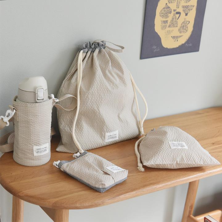 kukka ja puu（クッカヤプー） 巾着袋 2枚セット 体操着入れ コップ