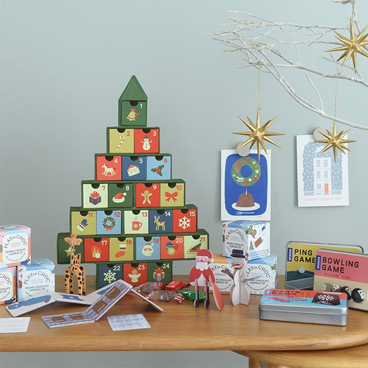 クリスマスツリー 卓上 北欧 アドベント おかし クリスマス ペーパーボックスカレンダー |  | 11