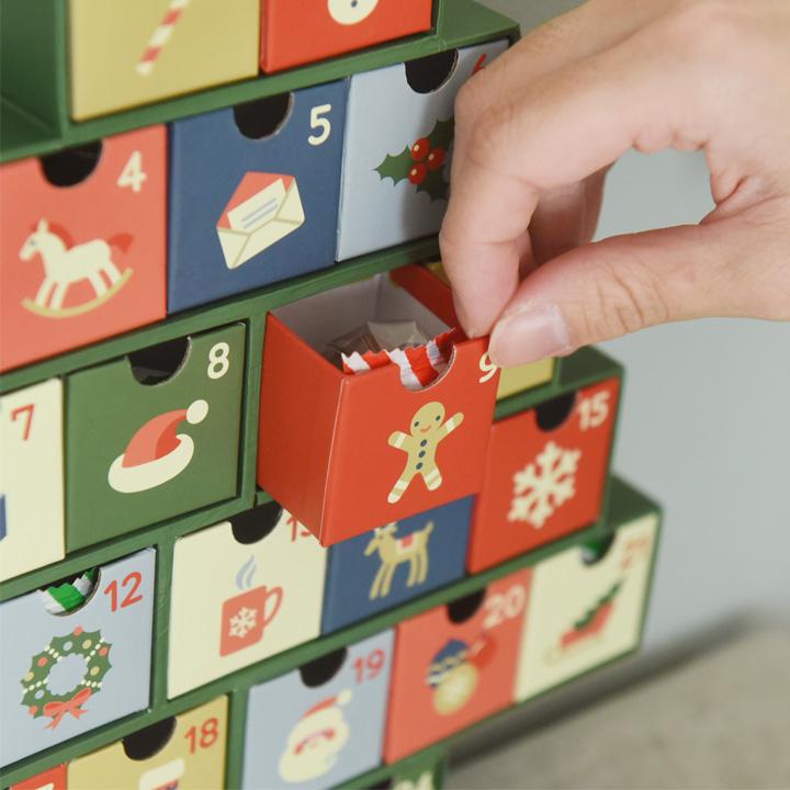 クリスマスツリー 卓上 北欧 アドベント おかし クリスマス ペーパーボックスカレンダー |  | 05