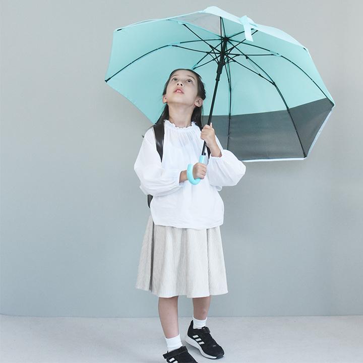 傘 子供 55cm 無地 ランドセルが濡れない 後ろが伸びる トランスフォーム傘 小学生 kukka ja puu クッカヤプー【雨の日】 | kukka ja puu | 12