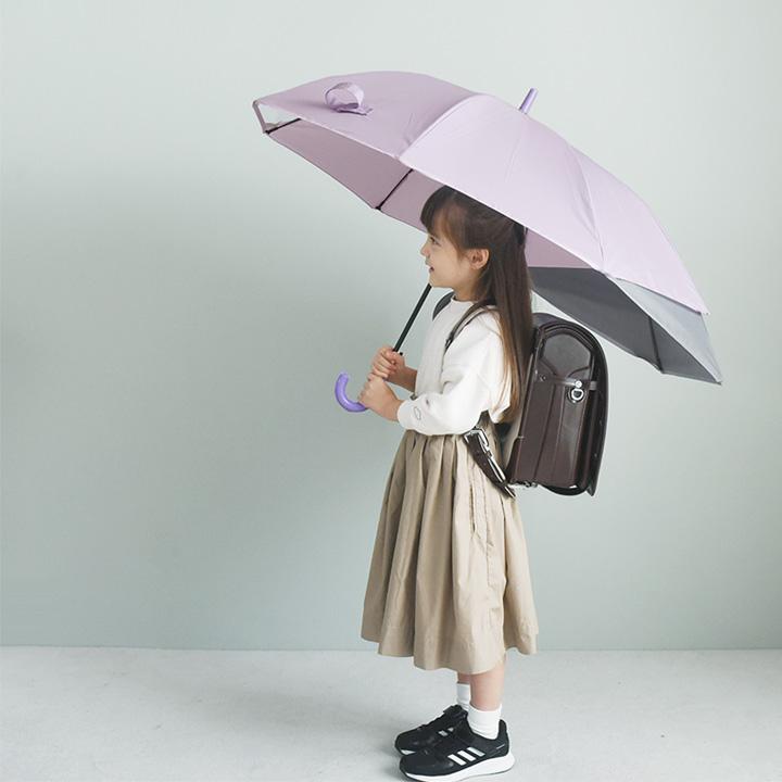 傘 子供 55cm 無地 ランドセルが濡れない 後ろが伸びる トランスフォーム傘 小学生 kukka ja puu クッカヤプー【雨の日】 | kukka ja puu | 14