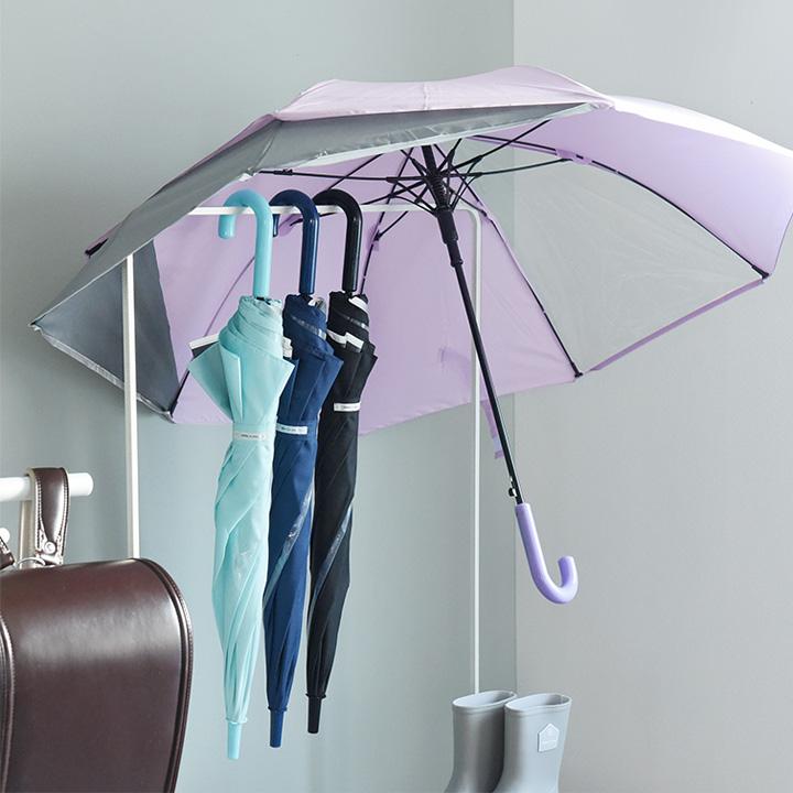 傘 子供 55cm 無地 ランドセルが濡れない 後ろが伸びる トランスフォーム傘 小学生 kukka ja puu クッカヤプー【雨の日】 | kukka ja puu | 02