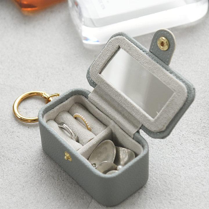 バッグに引っ掛けて持ち運べる ミニ アクセサリーケース ジュエリー