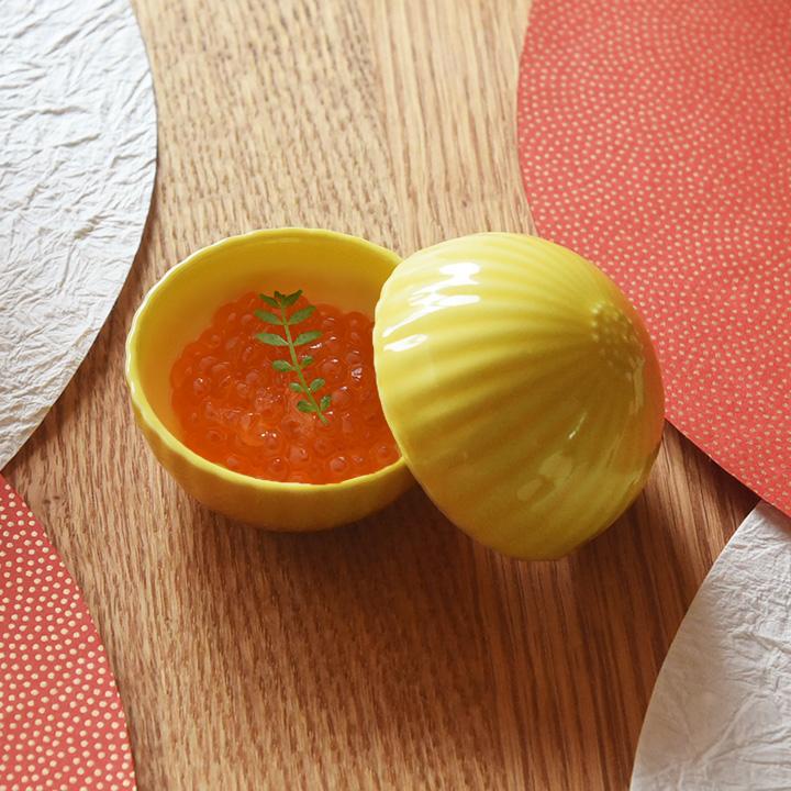 花形 蓋付珍味入れ 美濃焼 日本製 食器 お正月 : アンジェ インテリア
