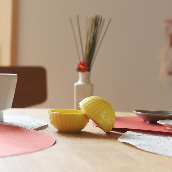 花形 蓋付珍味入れ 美濃焼 日本製 食器 お正月 : アンジェ インテリア