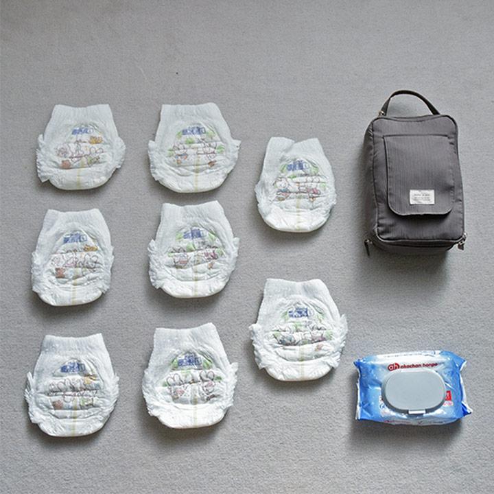 kukka ja puu（クッカヤプー） 圧縮できる おむつポーチ 大容量