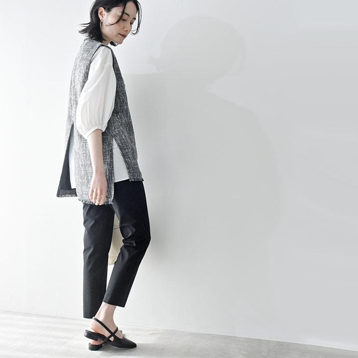 UVカット 接触冷感 ストレッチパンツ レディース コットンタッチ