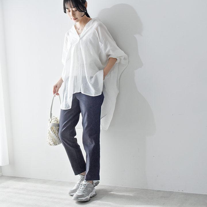UVカット 接触冷感 ストレッチパンツ レディース コットンタッチ すっきり美シルエット ストレッチパンツ／kauliina カウリーナ【送料無料】 |  | 01