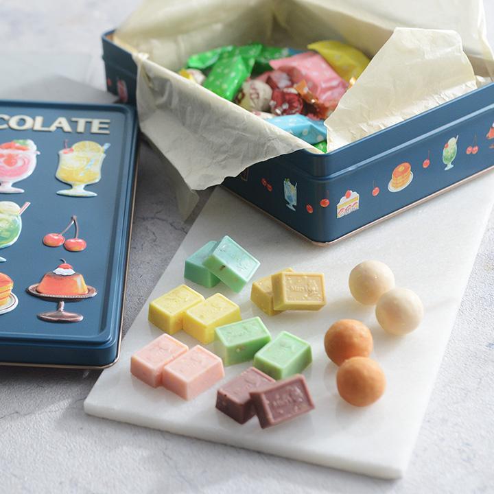 はじけるキャンディチョコレート 喫茶メニュー缶 Mary Chocolate はじけるキャンディチョコレート 喫茶メニュー缶 Mary Chocolate