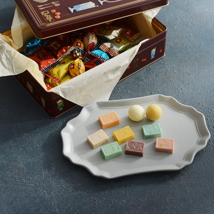 新品未開封　4コセット　はじけるキャンディチョコ　バレンタイン　喫茶メニュー缶 高島屋 法人事業部セレクト メリーチョコレート はじけるキャンディ