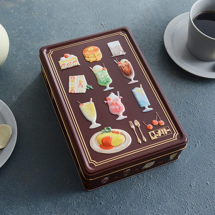 新品未開封　4コセット　はじけるキャンディチョコ　バレンタイン　喫茶メニュー缶 高島屋 法人事業部セレクト メリーチョコレート はじけるキャンディ