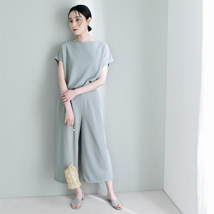 セットアップ対応 涼しい タックワイドパンツ レディース さらさら 涼しい 日本製 Agreable アグレアーブル【2/19F追加】【送料無料】 | Agreable | 14