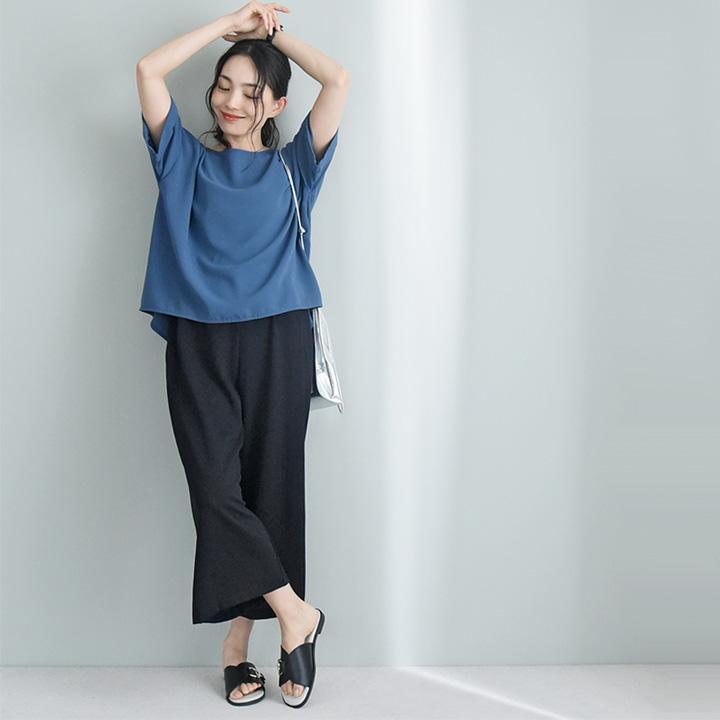 セットアップ対応 涼しい タックワイドパンツ レディース さらさら 涼しい 日本製 Agreable アグレアーブル【2/19F追加】【送料無料】 | Agreable | 16