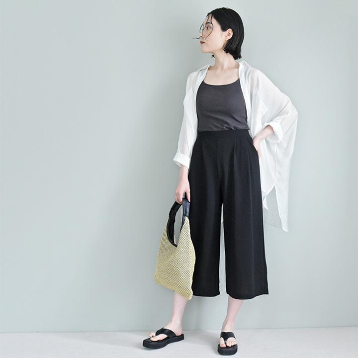 セットアップ対応 涼しい タックワイドパンツ レディース さらさら 涼しい 日本製 Agreable アグレアーブル【2/19F追加】【送料無料】 | Agreable | 17