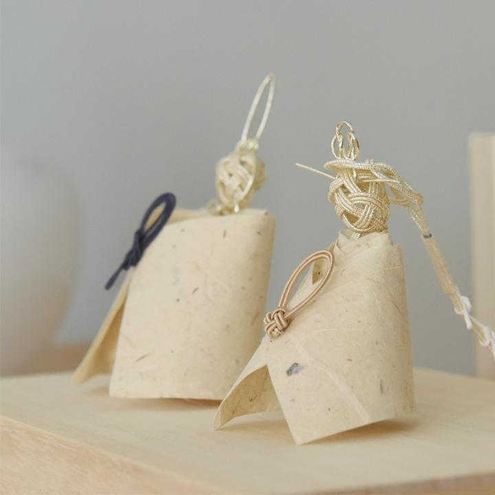 アンジェ別注】hare 手漉き和紙と水引の雛 日本製 桐箱入り 雛人形