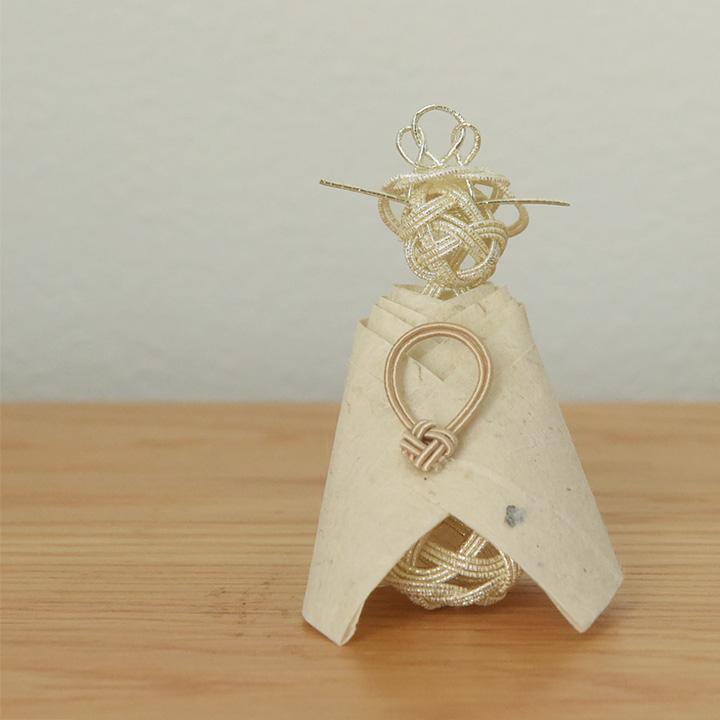 アンジェ別注】hare 手漉き和紙と水引の雛 日本製 桐箱入り 雛人形