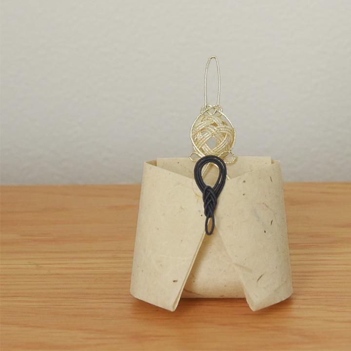 アンジェ別注】hare 手漉き和紙と水引の雛 日本製 桐箱入り 雛人形