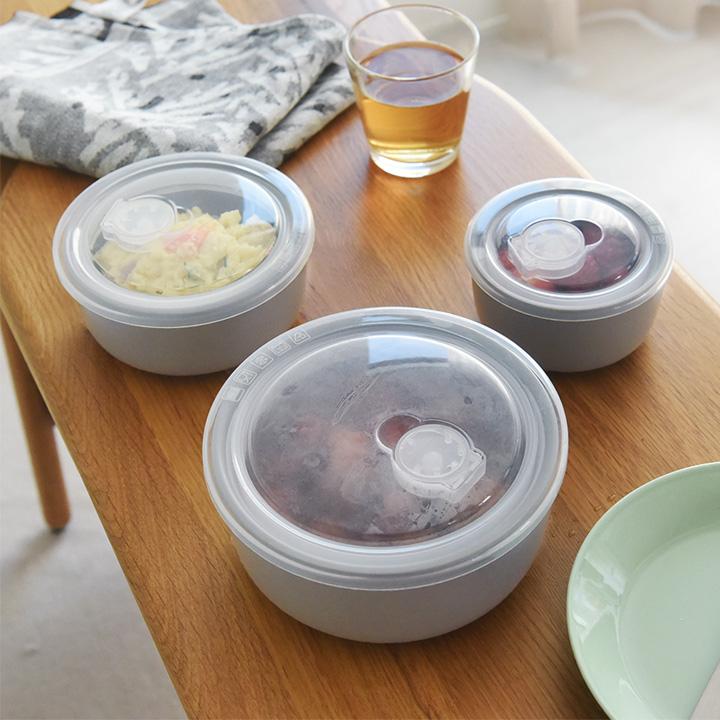 bon moment（ボンモマン） 食卓でも使える 蓋つき保存容器 3サイズ