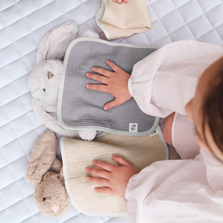 3枚セット 4重  綿100％ ガーゼハンカチ ベビー 無地 子供 こども キッズ 幼稚園 小学校 kukka ja puu クッカヤプー【2/19追加】 | kukka ja puu | 14