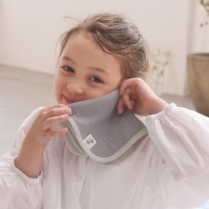 3枚セット 4重  綿100％ ガーゼハンカチ ベビー 無地 子供 こども キッズ 幼稚園 小学校 kukka ja puu クッカヤプー【2/19追加】 | kukka ja puu | 15