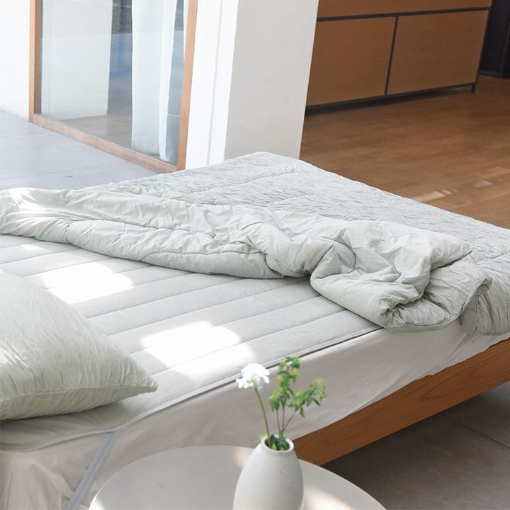 呼吸する寝具 さらさら冷感 リバーシブル 肌掛けケット シングル 肌掛け布団 夏 抗菌 防臭 抗カビ 吸放湿性 bon moment ボンモマン【送料無料】 | bon moment | 12