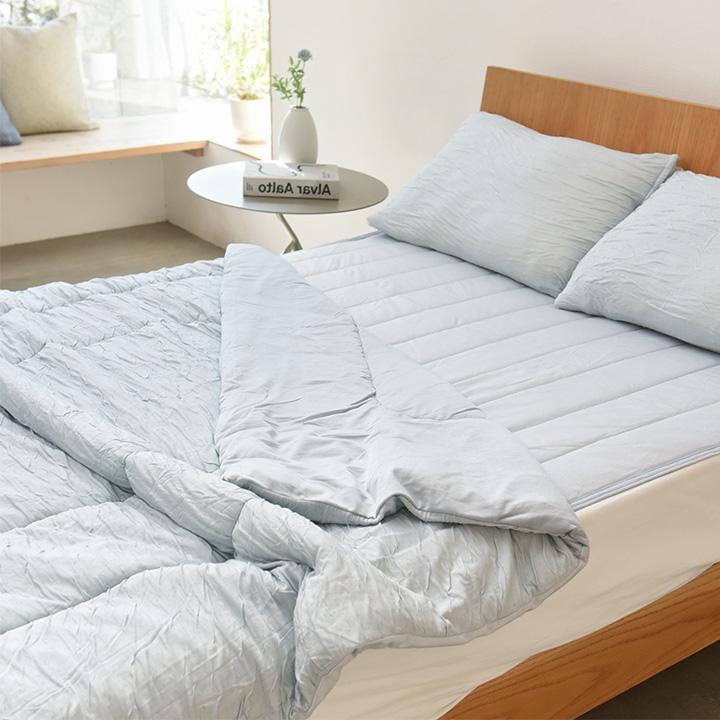 呼吸する寝具 さらさら冷感 リバーシブル 肌掛けケット シングル 肌掛け布団 夏 抗菌 防臭 抗カビ 吸放湿性 bon moment ボンモマン【送料無料】 | bon moment | 14