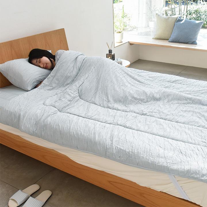 呼吸する寝具 さらさら冷感 リバーシブル 肌掛けケット シングル 肌掛け布団 夏 抗菌 防臭 抗カビ 吸放湿性 bon moment ボンモマン【送料無料】 | bon moment | 16