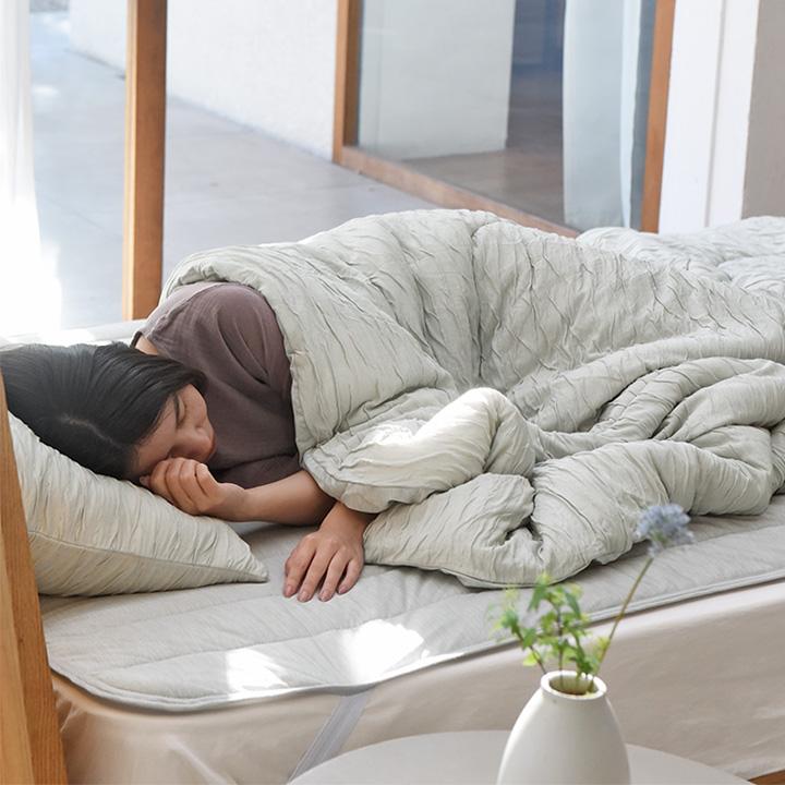 呼吸する寝具 さらさら冷感 リバーシブル 肌掛けケット シングル 肌掛け布団 夏 抗菌 防臭 抗カビ 吸放湿性 bon moment ボンモマン【送料無料】 | bon moment | 18