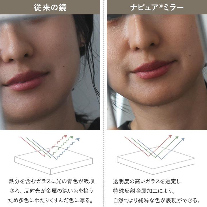 鏡 卓上 ミラー おしゃれ 折りたたみ Mサイズ 特許取得  ナピュアミラー NAPURE フォールディングミラー bon moment ボンモマン | bon moment | 06