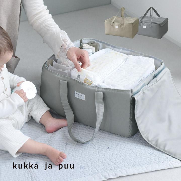 kukka ja puu（クッカヤプー） おむつストッカー 蓋付き 大容量 おむつ