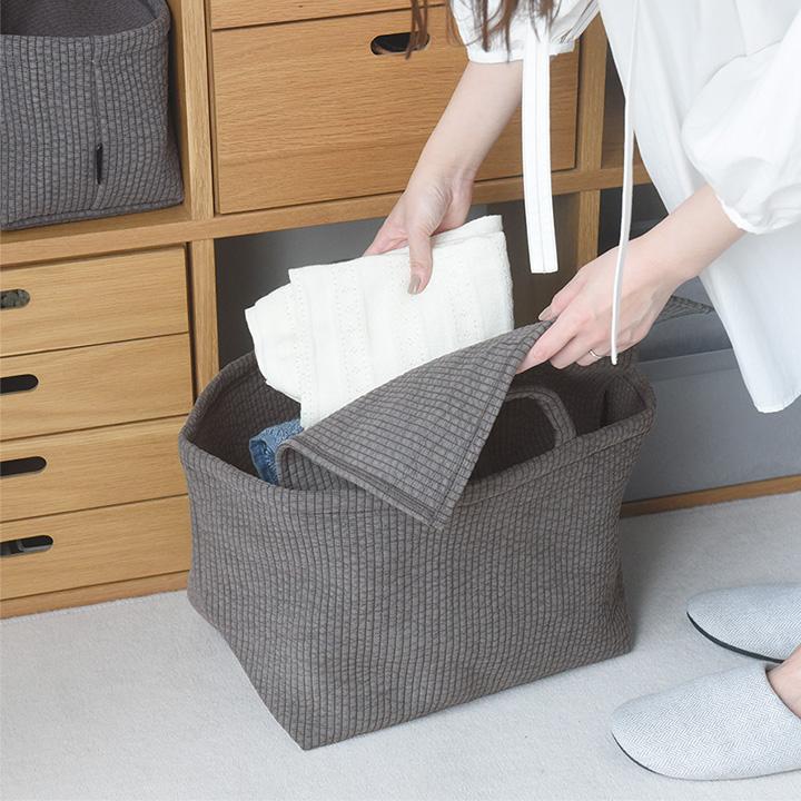 ヌビ風 目隠しできる 収納トート L 収納 フタ付き 収納ボックス 小物