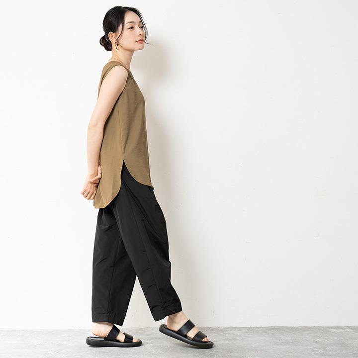 レイヤード タンクトップ ブラウス 重ね着 シワになりにくい