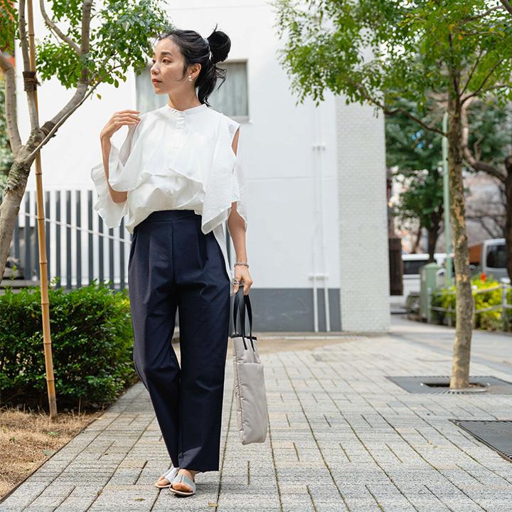 骨盤底筋サポート タックテーパードパンツ 日本製 骨盤ベルト 骨盤底筋 トレーニング／Agreable アグレアーブル【送料無料】【2/19FMD】 | Agreable | 12