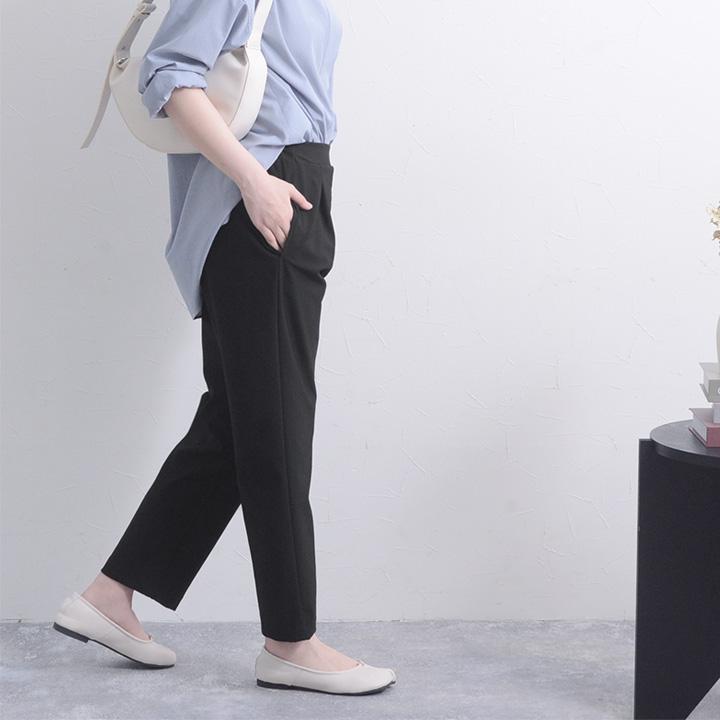 骨盤底筋サポート タックテーパードパンツ 日本製 骨盤ベルト 骨盤底筋 トレーニング／Agreable アグレアーブル【送料無料】【2/19FMD】 | Agreable | 13