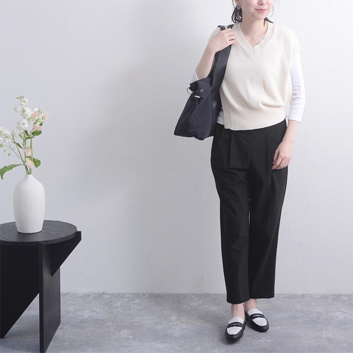 骨盤底筋サポート タックテーパードパンツ 日本製 骨盤ベルト 骨盤底筋 トレーニング／Agreable アグレアーブル【送料無料】【2/19FMD】 | Agreable | 14