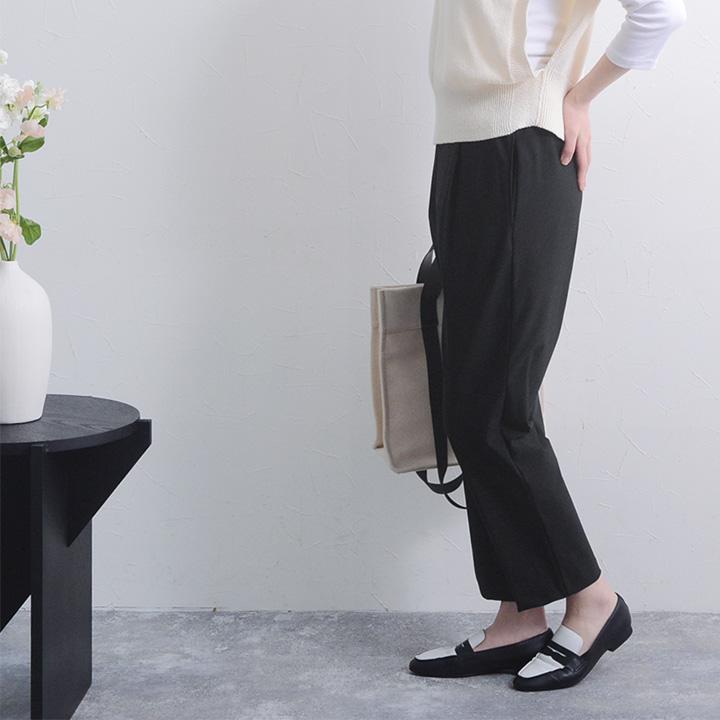 骨盤底筋サポート タックテーパードパンツ 日本製 骨盤ベルト 骨盤底筋 トレーニング／Agreable アグレアーブル【送料無料】【2/19FMD】 | Agreable | 02