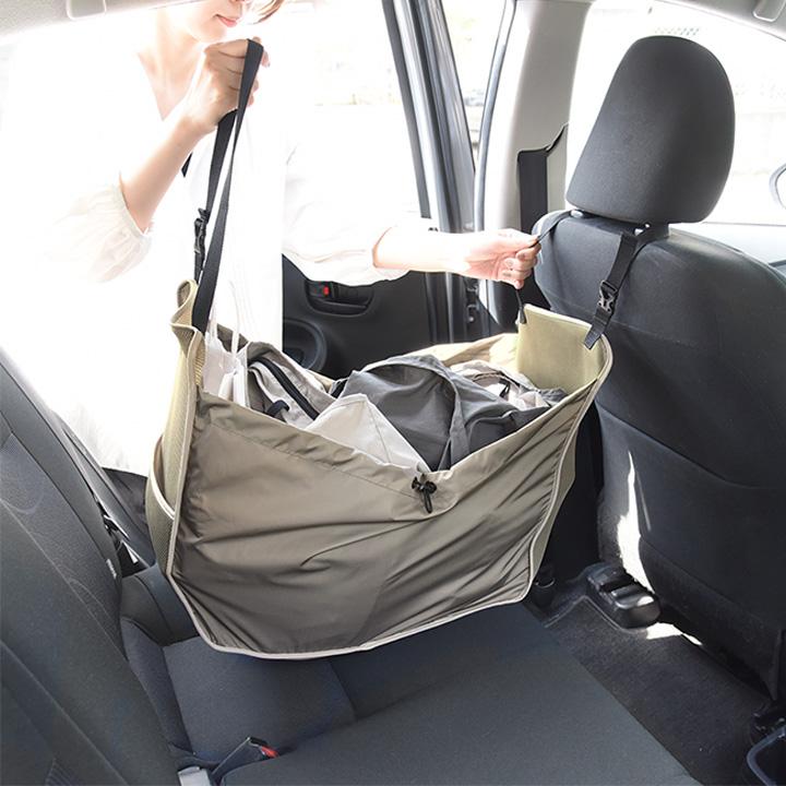 車用 ハンモックバッグ 日本製 カー用品 車用品 便利グッズ 収納 車内収納バッグ エコバッグ 買い物バッグ 大容量 bon moment ボンモマン【送料無料】 | bon moment | 16