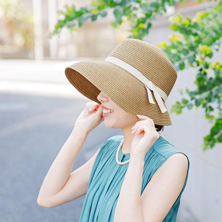 【旧モデル】bon moment リボンブレードハット 帽子紫外線99％カット接触冷感 洗える 折りたたみ／ボンモマン【送料無料】【7／4F追加】 | bon moment | 18