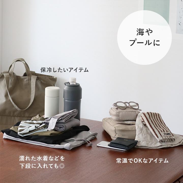 保冷ができる 二層式 トートバッグ エコバッグ 保冷 大容量 ファスナー付き マチ広 bon moment ボンモマン【2/19F追加】【送料無料】 | bon moment | 13