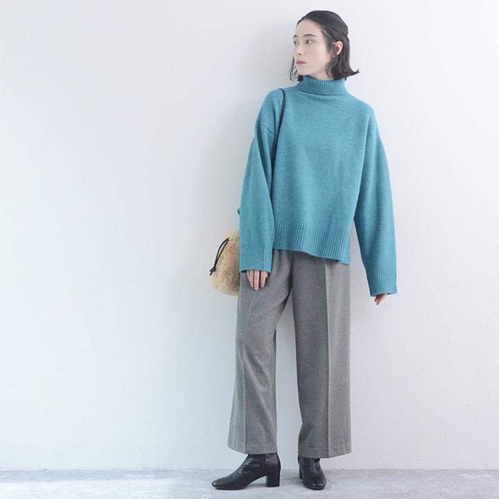 ふんわりソフトな肌触り 両面起毛 きれい見え 2タック ワイドパンツ 静電防止 ストレッチ イージーケア／kauliina【送料無料】【2/19FMD】 |  | 10