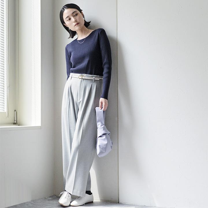 ふんわりソフトな肌触り 両面起毛 きれい見え 2タック ワイドパンツ 静電防止 ストレッチ イージーケア／kauliina【送料無料】【2/19FMD】 |  | 13