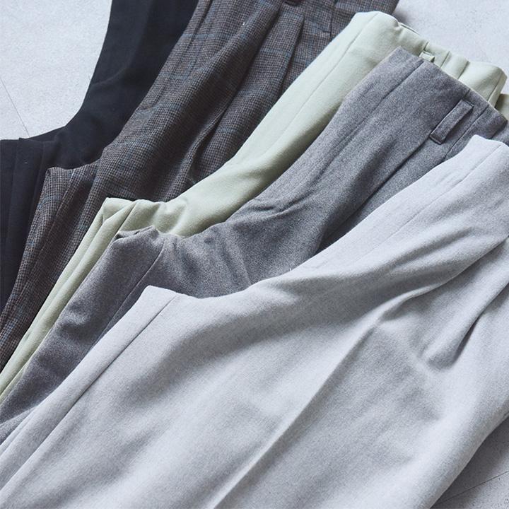 ふんわりソフトな肌触り 両面起毛 きれい見え 2タック ワイドパンツ 静電防止 ストレッチ イージーケア／kauliina【送料無料】【2/19FMD】 |  | 18