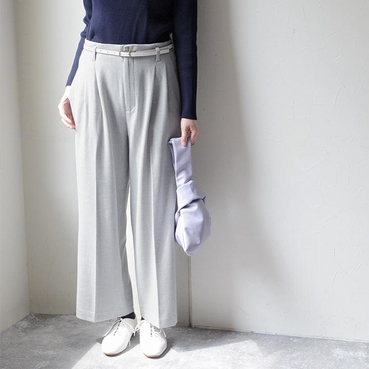 ふんわりソフトな肌触り 両面起毛 きれい見え 2タック ワイドパンツ 静電防止 ストレッチ イージーケア／kauliina【送料無料】【2/19FMD】 |  | 01