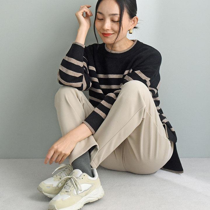 リラックス気分で穿ける あったか裏ベロア テーパード ストレッチパンツ／kauliina カウリーナ【送料無料】 |  | 19